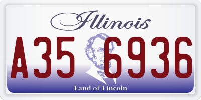 IL license plate A356936