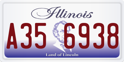 IL license plate A356938