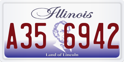 IL license plate A356942