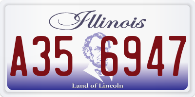 IL license plate A356947