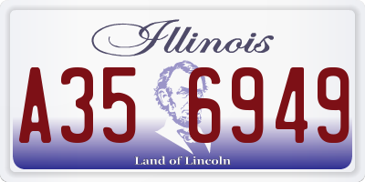 IL license plate A356949