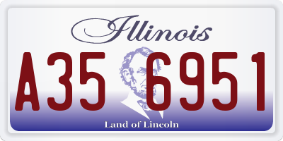 IL license plate A356951