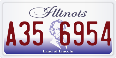 IL license plate A356954