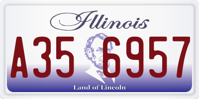 IL license plate A356957