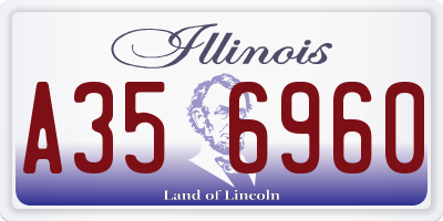 IL license plate A356960