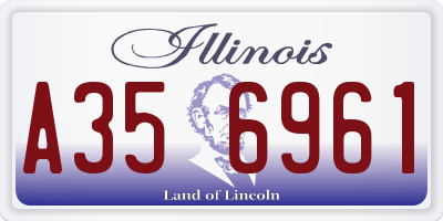 IL license plate A356961