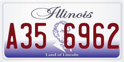 IL license plate A356962