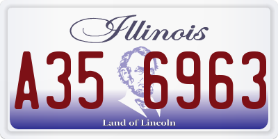IL license plate A356963