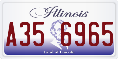 IL license plate A356965