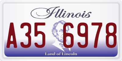IL license plate A356978