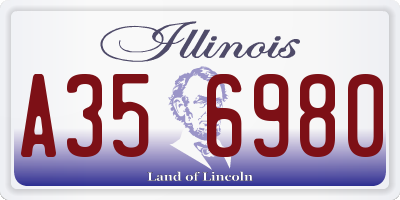 IL license plate A356980