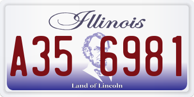 IL license plate A356981