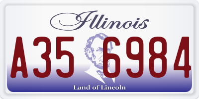 IL license plate A356984
