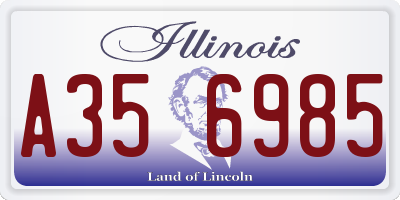 IL license plate A356985