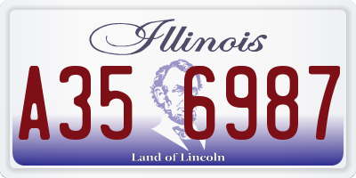 IL license plate A356987