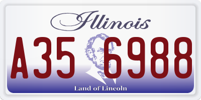 IL license plate A356988
