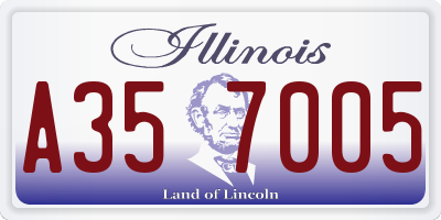 IL license plate A357005