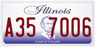 IL license plate A357006