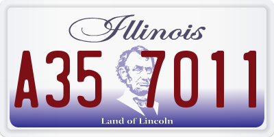 IL license plate A357011