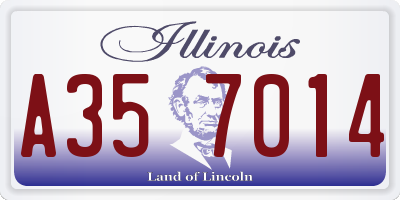 IL license plate A357014