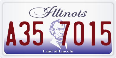 IL license plate A357015