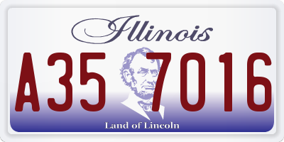 IL license plate A357016