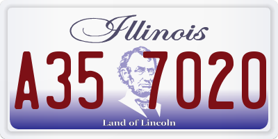 IL license plate A357020