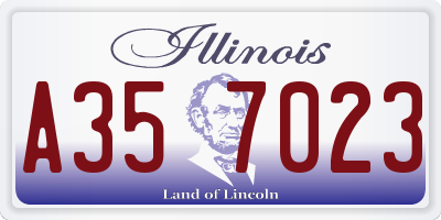 IL license plate A357023