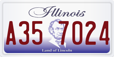 IL license plate A357024