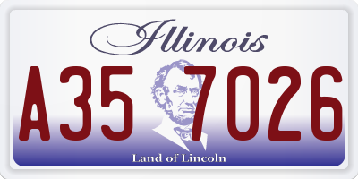 IL license plate A357026