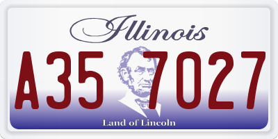 IL license plate A357027