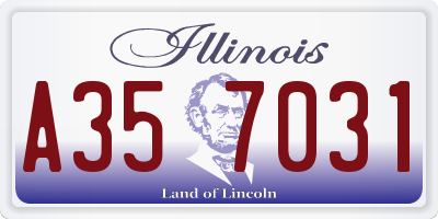 IL license plate A357031