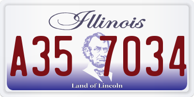 IL license plate A357034