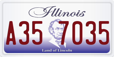 IL license plate A357035