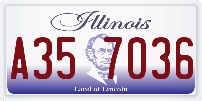 IL license plate A357036
