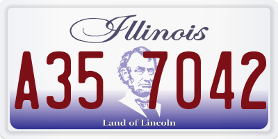 IL license plate A357042