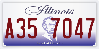 IL license plate A357047