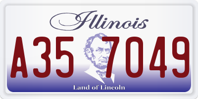IL license plate A357049