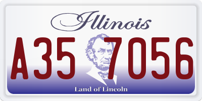 IL license plate A357056