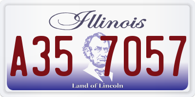 IL license plate A357057