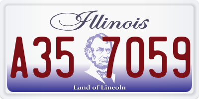 IL license plate A357059