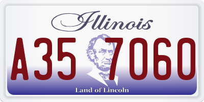 IL license plate A357060
