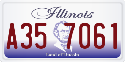IL license plate A357061