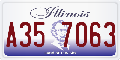 IL license plate A357063