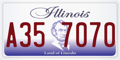 IL license plate A357070