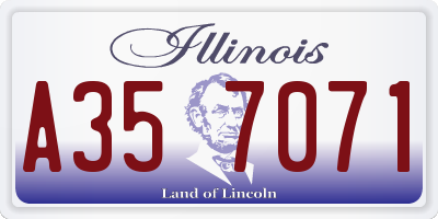 IL license plate A357071