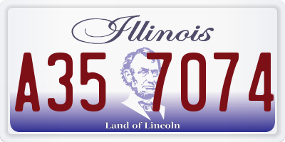 IL license plate A357074