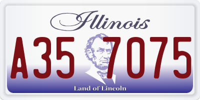 IL license plate A357075