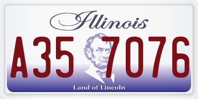 IL license plate A357076