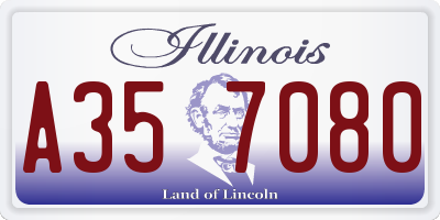 IL license plate A357080